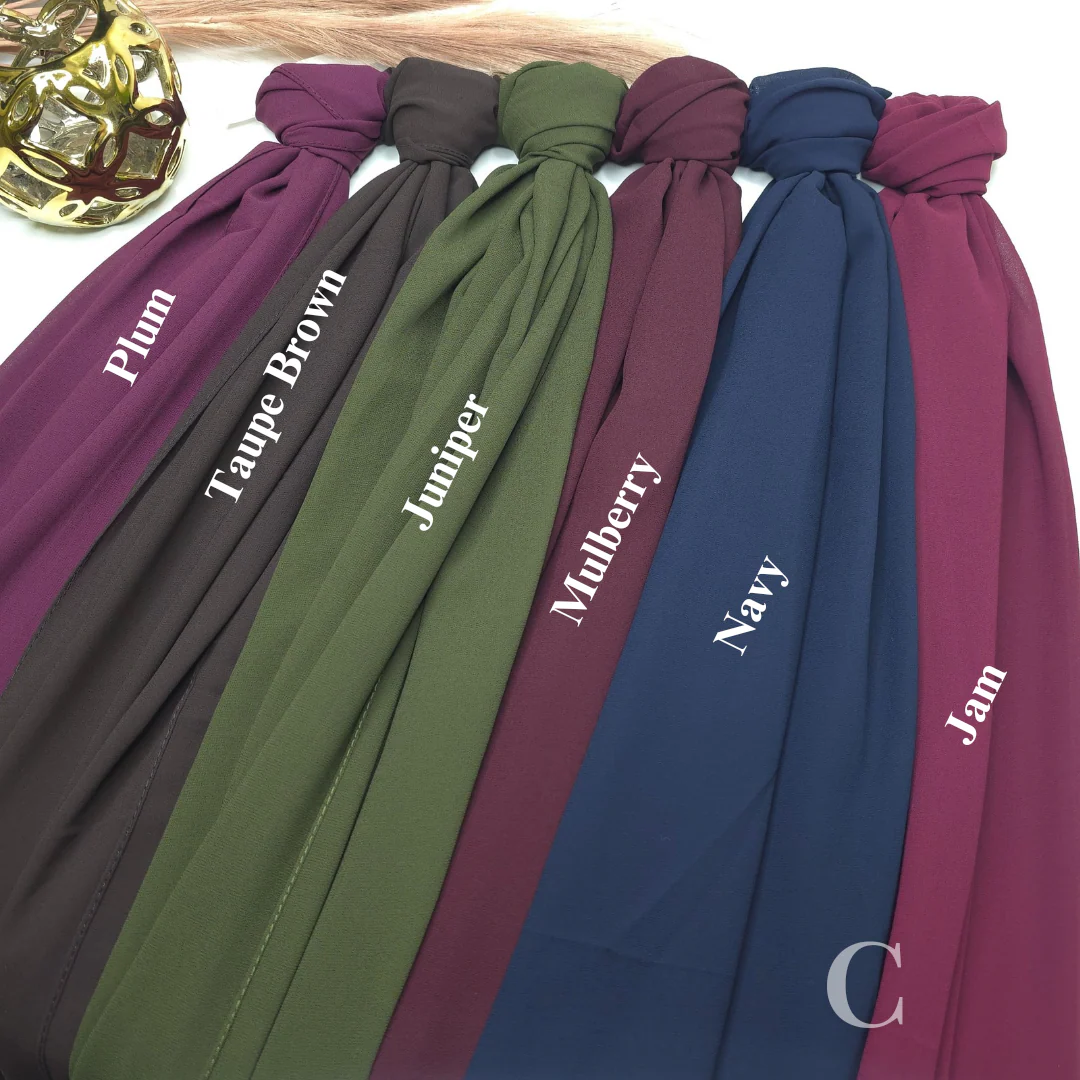 2.2 Meter Premium Malaysian Heavy Chiffon Hijabs - Image 3
