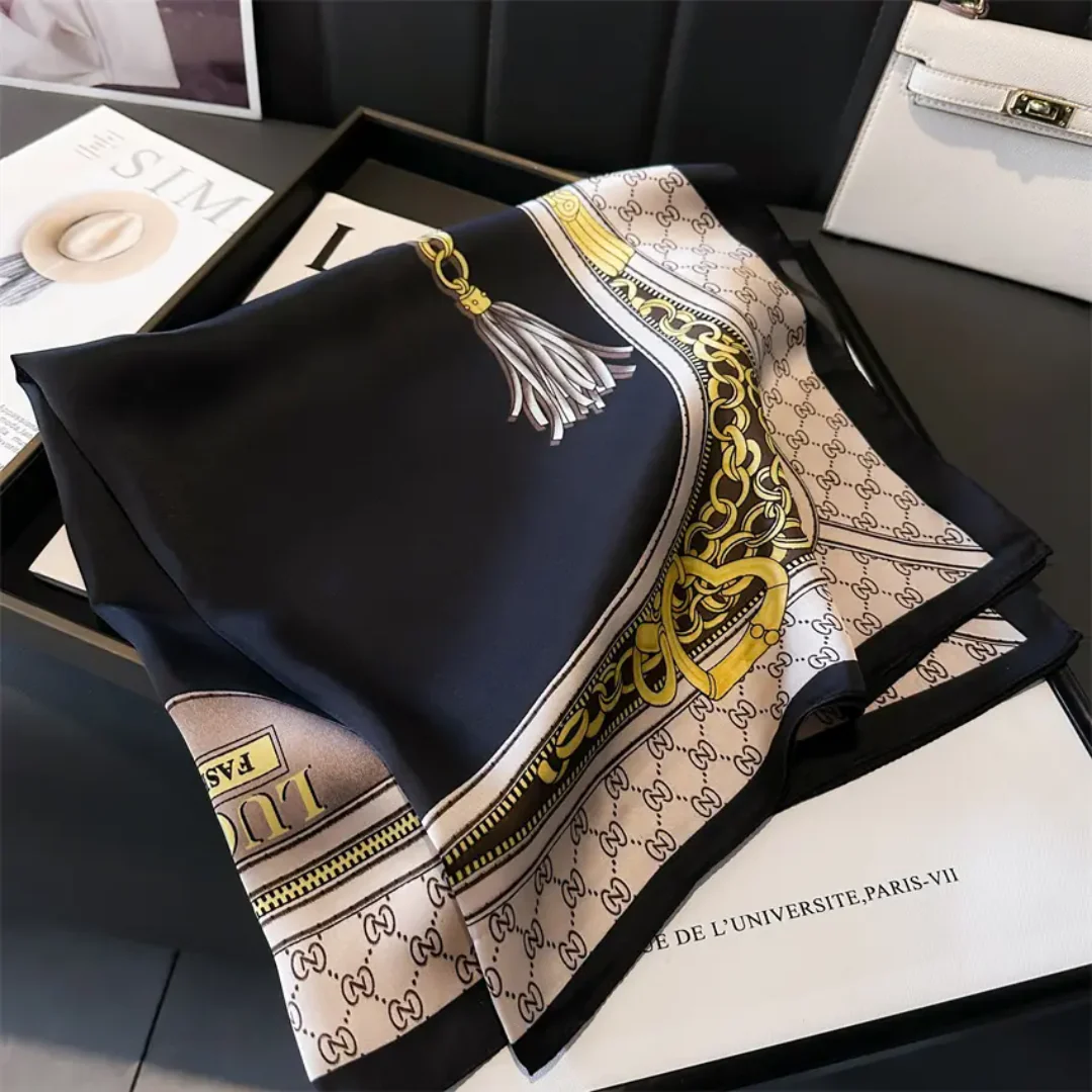 Belle Silk Square Scarves 70CM - Image 2