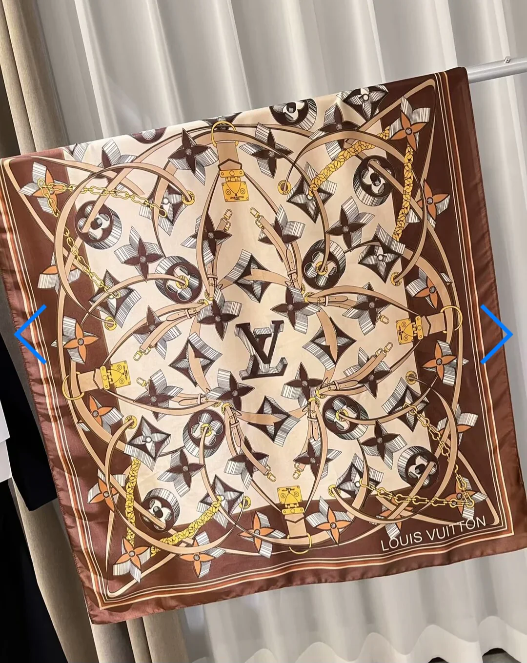 Branded Print VL Silk Scarf - Image 4