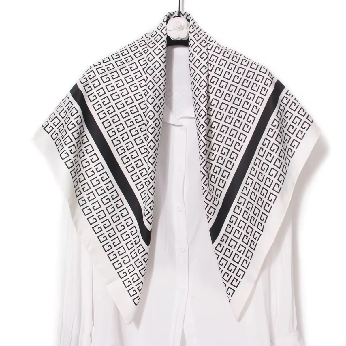 Classic Rustic G Printed Square Scarf - Image 2