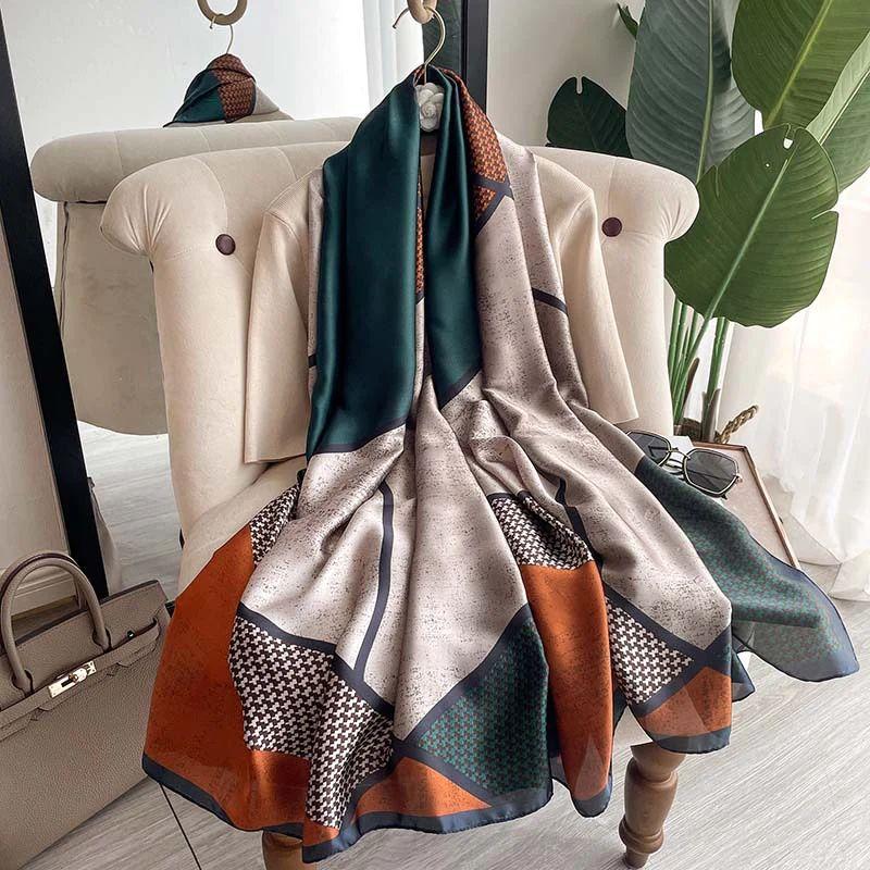 Tranquil Printed Silk Scarf
