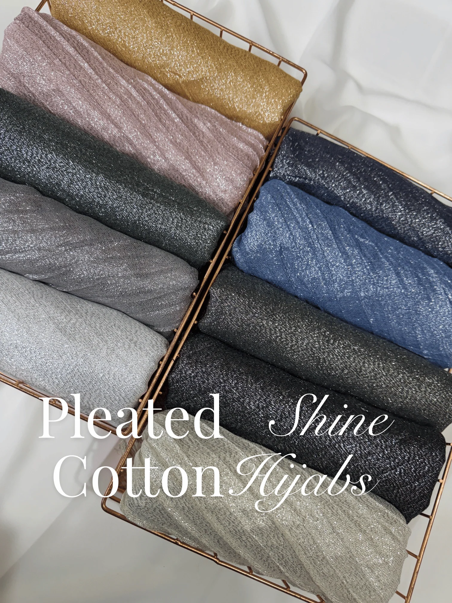 Pleated Cotton Extra Shine Hijabs