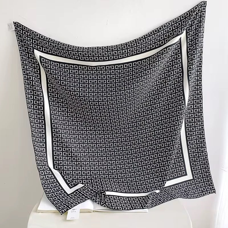 Mid night Rustic G Printed Square Scarf - Image 3