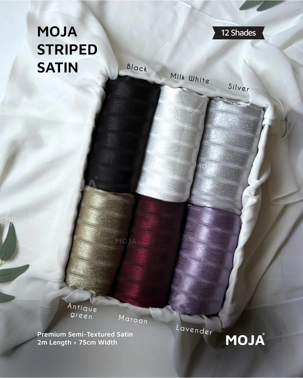 MOJA Striped Satin Hijabs - Image 3
