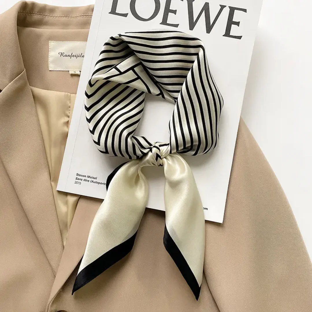 Opulence Cream Square Scarf - Image 4