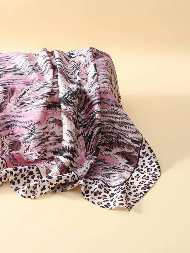 Pink Wild Square Scarf - Image 2