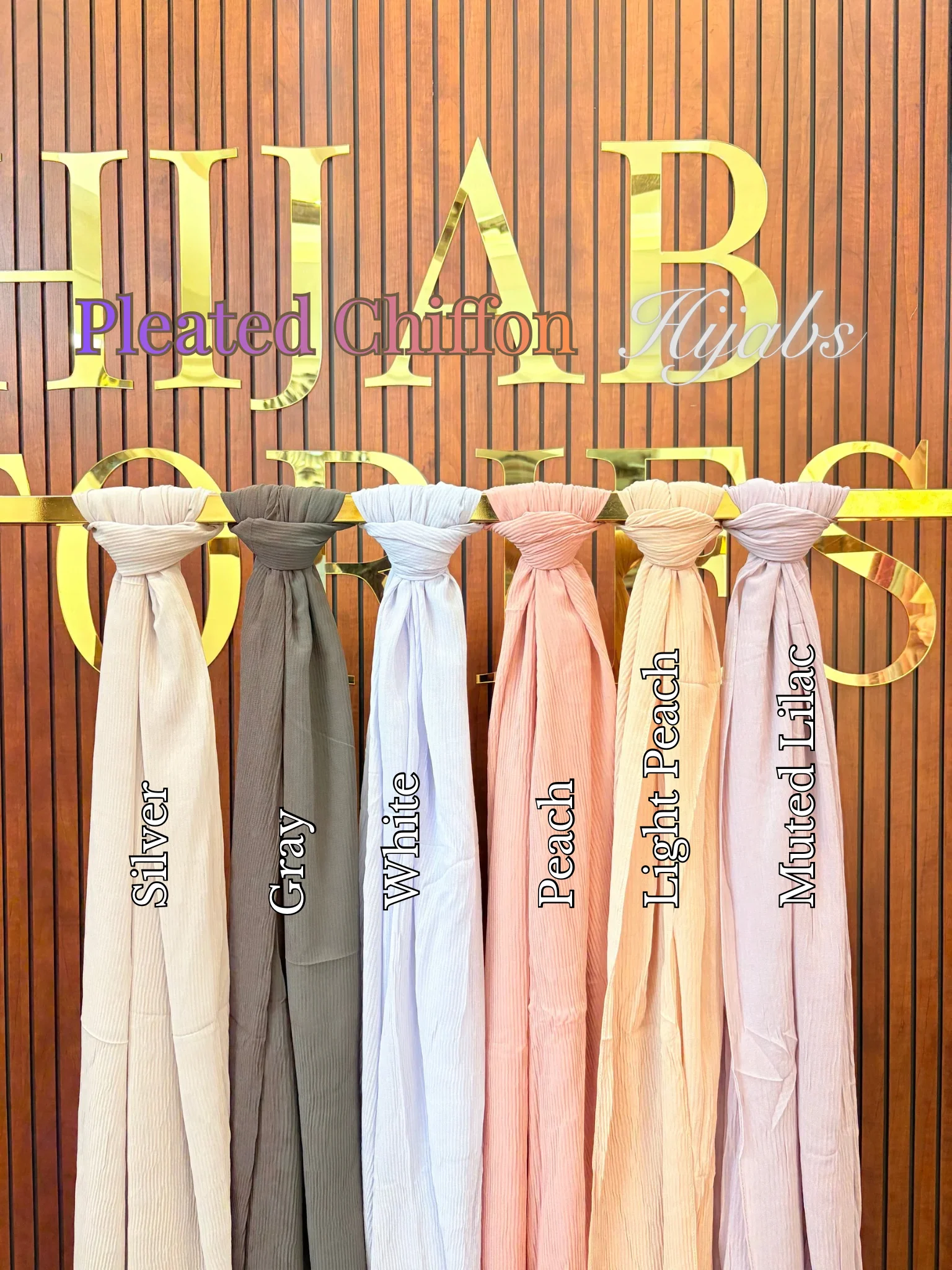 Pleated Chiffon Hijabs - Image 3