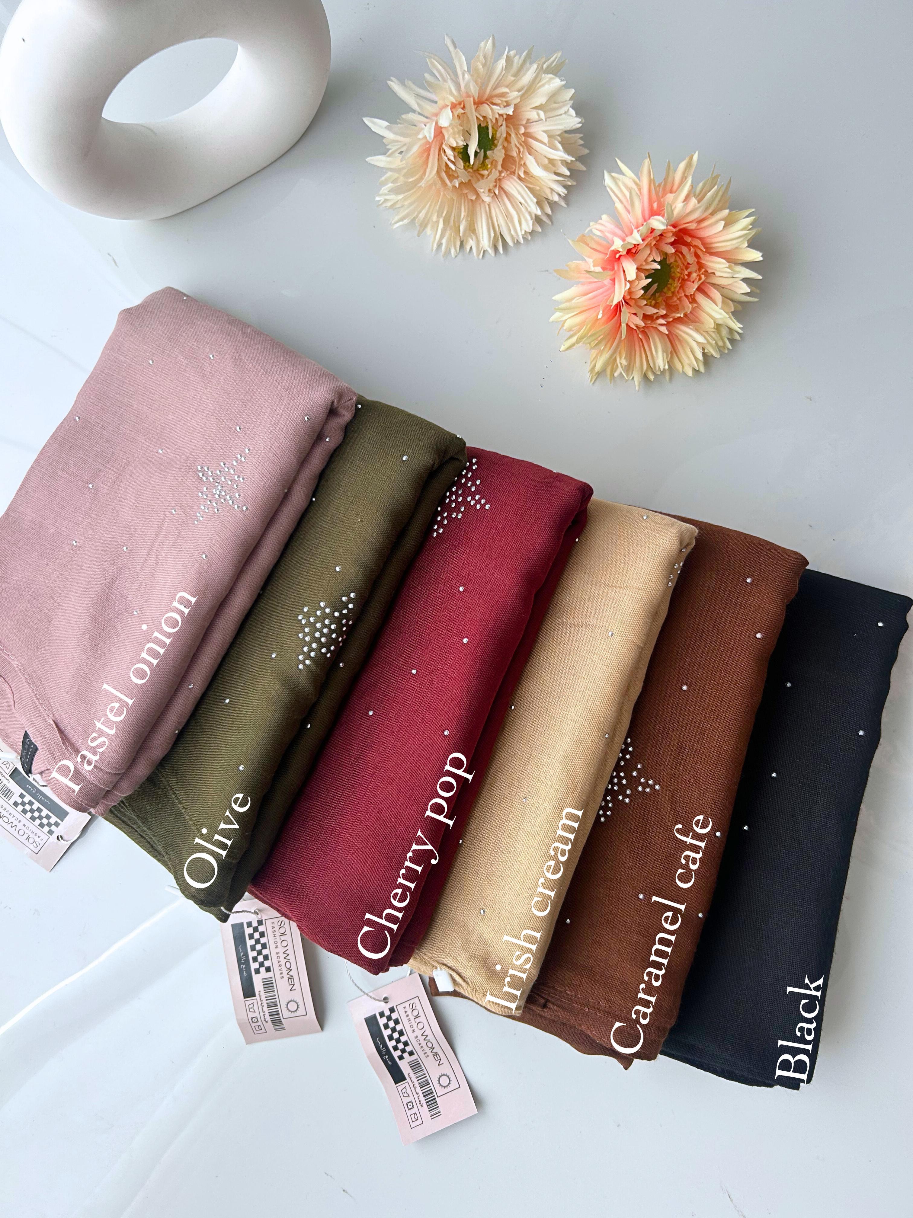 Premium Crystal Stone Heavy Cotton Hijabs - Image 2