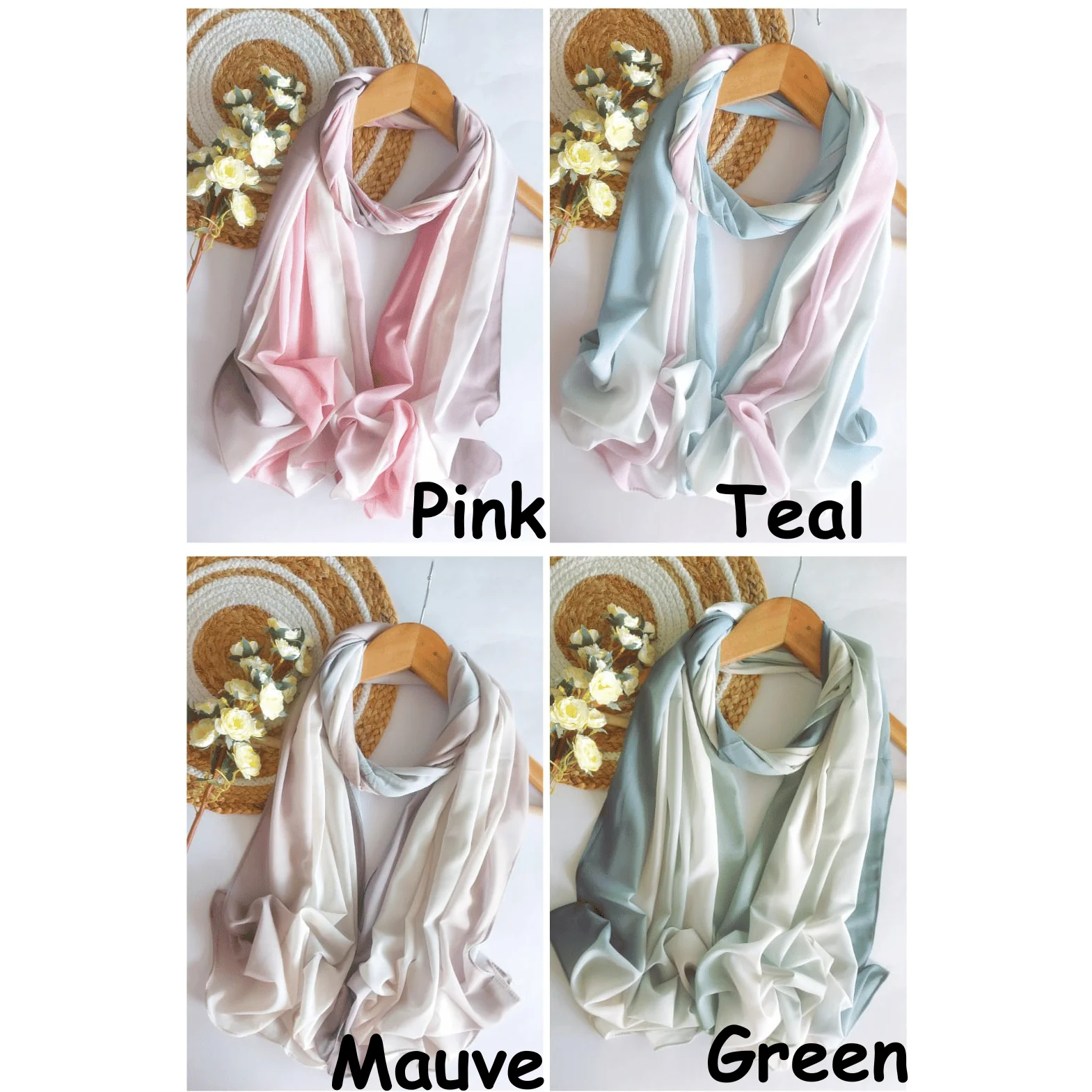 Printed Ombre Chiffon Hijabs - Image 3