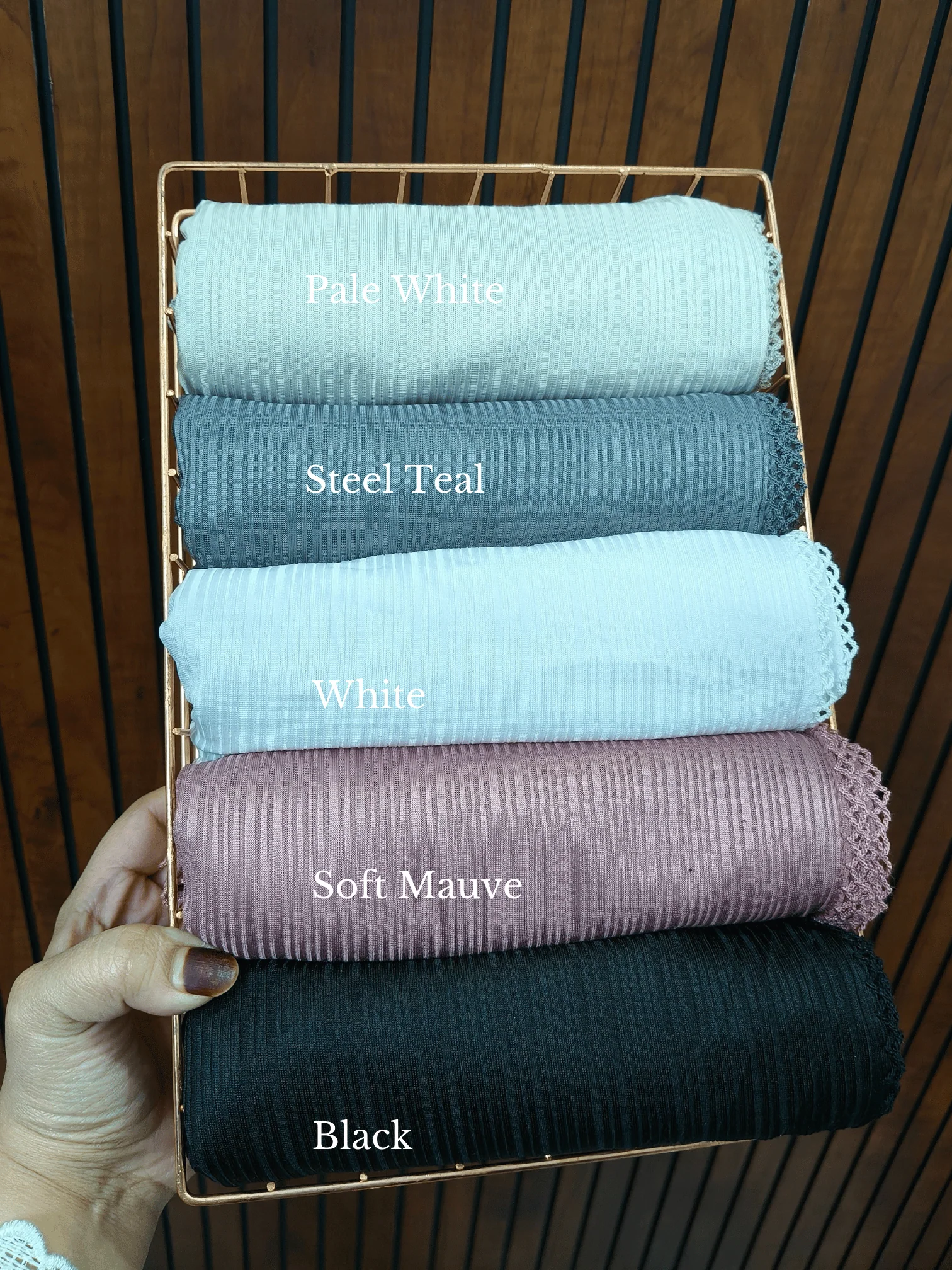 Ribbed Jersey Crochet Hijabs - Image 3