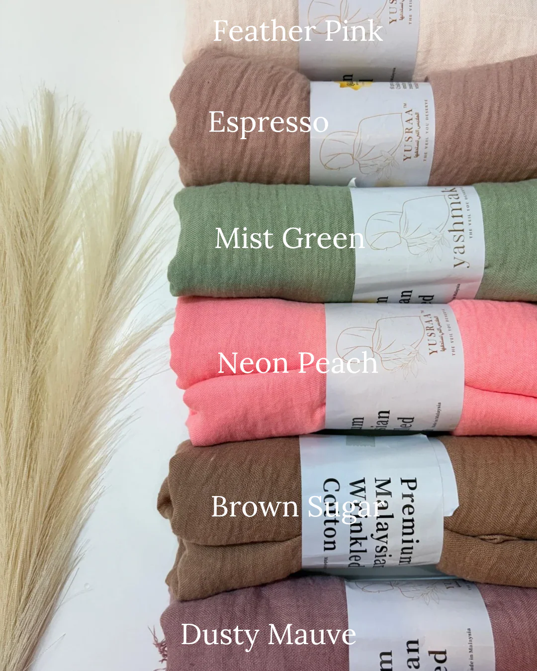 Yusraa Crinkle Cotton Hijabs Big Size - Image 5