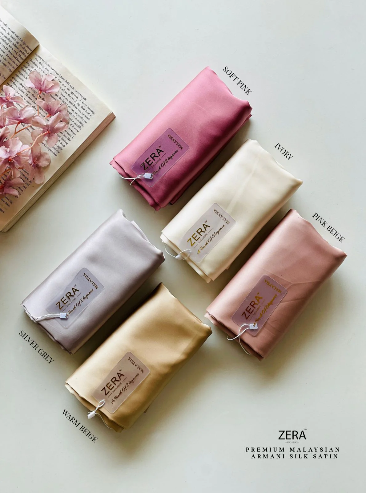 Zera Malaysian Armani Silk Satin Hijabs - Image 2